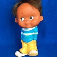 pupazzetto ragazzo in gomma dura anni 70