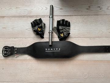 Cintura e guanti per pesi