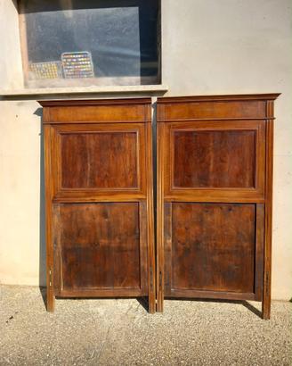 Letto matrimoniale antico in legno massello