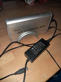 hd esterno 3,5 500mb con case e alimentatore