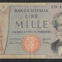 Italia -banconota circolata da 1000 Lire Verdi '81