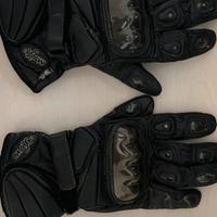 Guanti per moto in pelle con protezioni