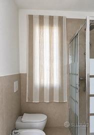 Tenda a righe panna e beige