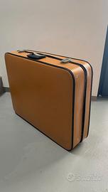 Valigia vintage retro rigida giallo ocra 65x53x17