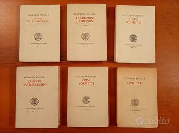 Sei libri Giovanni Pascoli 1938/1943 ed. Mondadori