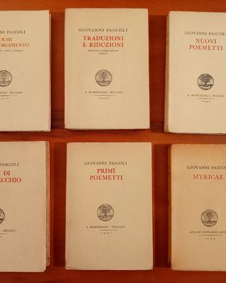 Sei libri Giovanni Pascoli 1938/1943 ed. Mondadori