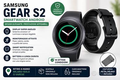 Samsung Gear S2 smartwatch android cinturino metal