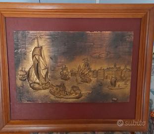 QUADRO RAFFIGURANTE VELIERO IN NAVIGAZIONE