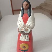Scultura in terracotta donna messicana 