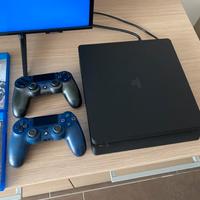 PlayStation 4 ps4 slim 1TB + 2 controller + 6 gioc