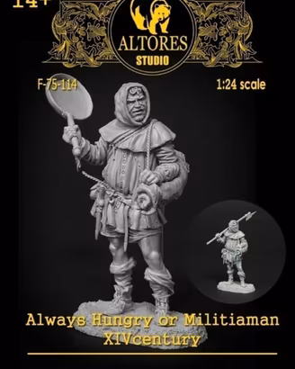 Always hungry or militiaman medievale miniatura 75
