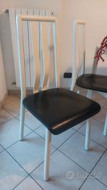 4 sedie in legno bianche