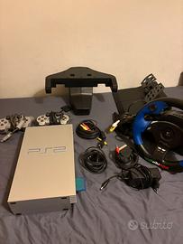 play station 2 con il suo simulatore logitech