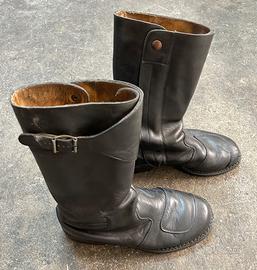 Stivali da moto in pelle neri