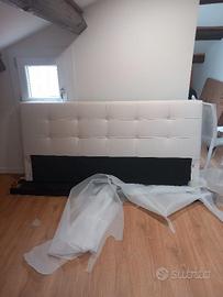 Testiera imbottita nuova color panna