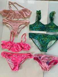 Maxi lotto 12 costumi bambina 3 - 10 anni
