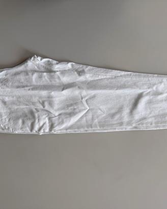 Pantaloni leggeri estivi in lino/cotone - Bianco