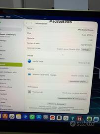 MacBook Neo 13’’ (giallo) - Chip A18 pro- garanzia