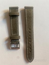 Cinturino stile militare tela/pelle 18mm