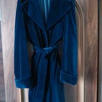 Cappotto in velluto blu vintage 