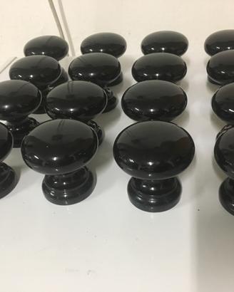 Pomello Nero in Legno di Quercia diametro 70mm
