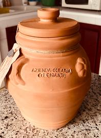 Orcio terracotta, per olio, conserve o biscotti
