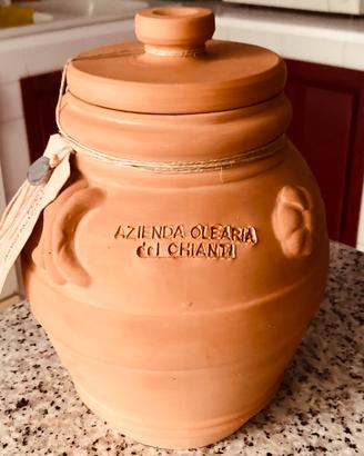 Orcio terracotta, per olio, conserve o biscotti