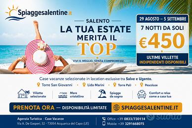 Settembre saldi estivi prenota la tua casa vacanza