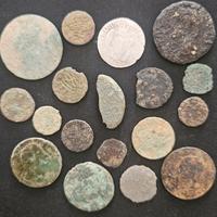 Lotto Antiche Monete Medievali Romane Argento 