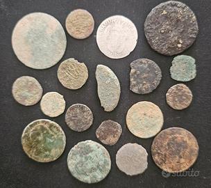 Lotto Antiche Monete Medievali Romane Argento 