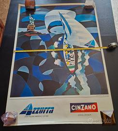 Manifesto pubblicitario Azzurra/Cinzano 1983
