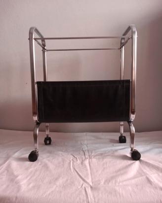 Portariviste anni '60 in Acciaio & pelle