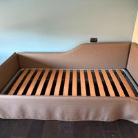 Letto duetto con materassi e doghe in legno
