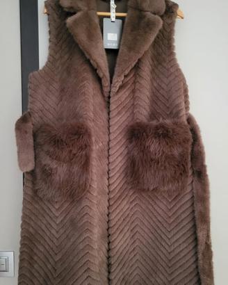 gilet lungo smanicato 