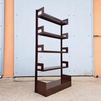 Scaffale libreria anni 70 metallo marrone seccosè