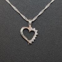 Splendida collana ciondolo cuore argento