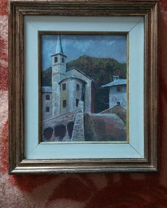 Coppia Quadri Olio su Rame maestro Maschio 20x24