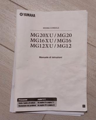 librettto istruzioni mixer Yamaha  mg