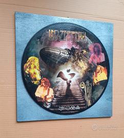 Vinile 33 giri a quadro omaggio ai Led Zeppelin 