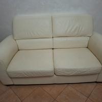 Divano 2 posti in vera pelle