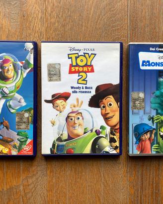 3 dvd Pixar Toy Story + 2 + monsters & Co. Disney