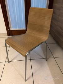 Sedia Calligaris legno acciaio