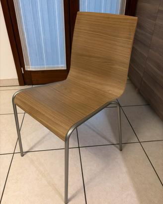 Sedia Calligaris legno acciaio