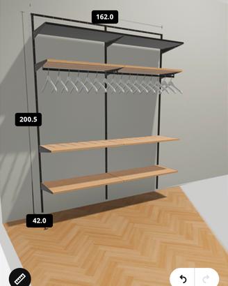 Parete attrezzata Ikea Boaxel mobile scaffali 
