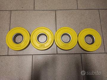 Dischi olimpici gommati 1,25 kg 51 mm