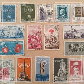 16 francobolli italiani usati del 1959