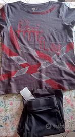 completo Pantaloncini elasticizzati e T-shirt 