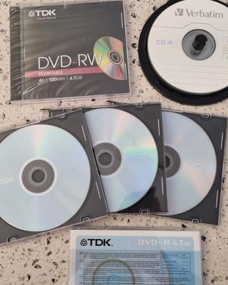 Lotto 4 DVD+R, 1 DVD-RW e 7 CD-R