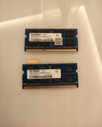 Kit RAM DDR3 Notebook 4GB (2x2GB) Elpida 1333MHz P