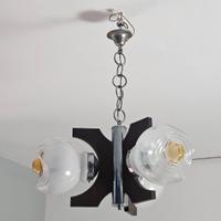 Lampadario vetro VINTAGE "Tre Fiori"